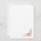 水彩写真エレガントフレーム招待状 招待状 (裏面)