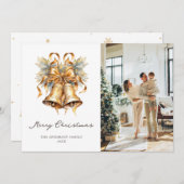 水彩写真エレガントメリークリスマスカード シーズンカード (正面/裏面)