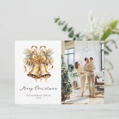 水彩写真エレガントメリークリスマスカード シーズンカード (スタンド正面)