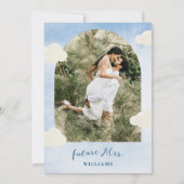 水彩写真オンクラウド9ブライダルシャワー 招待状 (裏面)