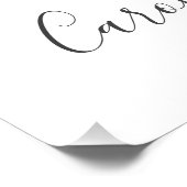 水彩写真カスタムウェディングウェルカムサイン ポスター (コーナー)