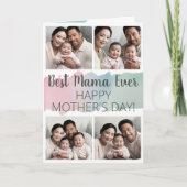水彩写真コラージュ ママへの母の日カード カード (正面)