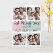 水彩写真コラージュ ママへの母の日カード カード (黄色い花)