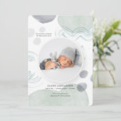 水彩写真スポット誕生のお知らせ 招待状 (スタンド正面)