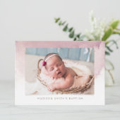 水彩写真バプティスマパーティの招待状 セーブザデート (スタンド正面)