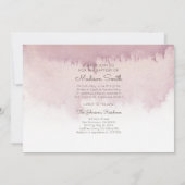 水彩写真バプティスマパーティの招待状 セーブザデート (裏面)