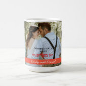 水彩写真バレンタインデーパーソナライズされた コーヒーマグカップ (中央)