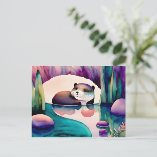 水彩写真ポストクロッシングポストカード ポストカード (スタンド正面)