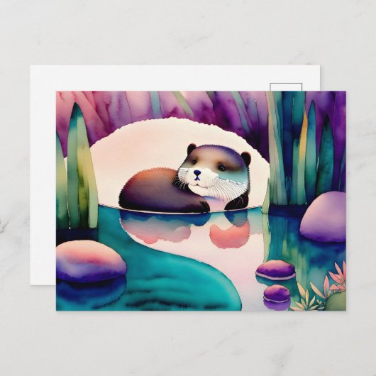 水彩写真ポストクロッシングポストカード ポストカード (正面/裏面)