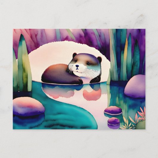 水彩写真ポストクロッシングポストカード ポストカード (正面)