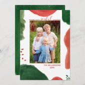 水彩写真モダンクリスマスカード シーズンカード (正面/裏面)