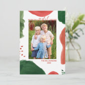 水彩写真モダンクリスマスカード シーズンカード (スタンド正面)
