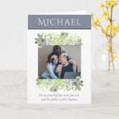 水彩写真モダン夫の父の日のカード カード (黄色い花)