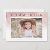 水彩写真モダン第1コミュニオン招待状 招待状 (正面)