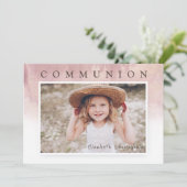 水彩写真モダン第1コミュニオン招待状 招待状 (スタンド正面)