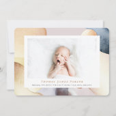 水彩写真モダン誕生 案内状 (正面)