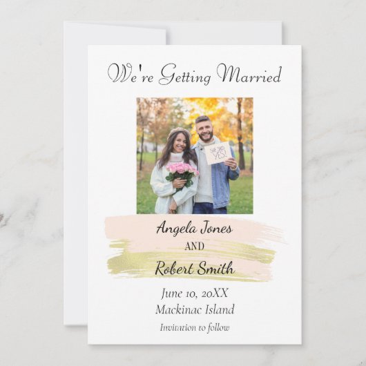 水彩写真保存日 招待状 (正面)