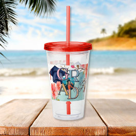 水彩写真卒業 アクリルタンブラー