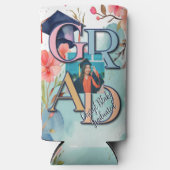 水彩写真卒業 スリム缶クーラー (正面)