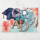 水彩写真卒業 リキュールボトルラベル (シングルラベル)