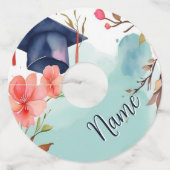 水彩写真卒業 ワイングラスタグ (正面)