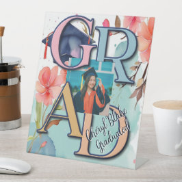 水彩写真卒業 台座サイン