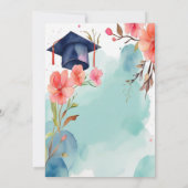 水彩写真卒業 招待状 (裏面)