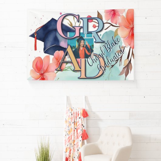 水彩写真卒業 横断幕 (インサイチュ)