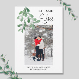 水彩写真婚約発表 シーズンカード