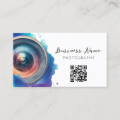 水彩写真家カメラレンズ撮影 名刺 (正面)
