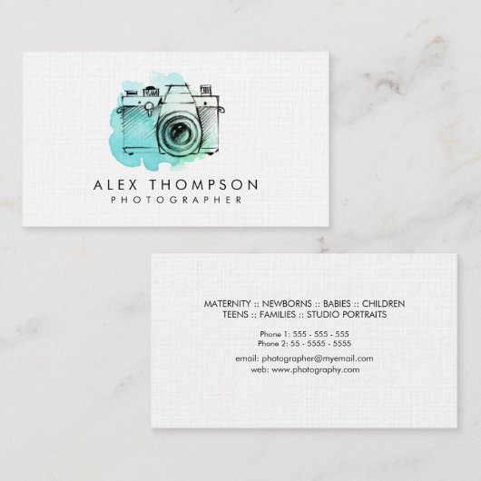 水彩写真家名刺 名刺 (正面/裏面)