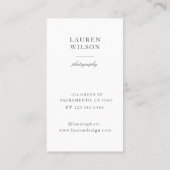 水彩写真撮影名刺 名刺 (裏面)