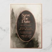 水彩写真素朴の山々を保存 箔シーズンカード (正面)