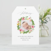 水彩写真誕生のお知らせ サンキューカード (スタンド正面)