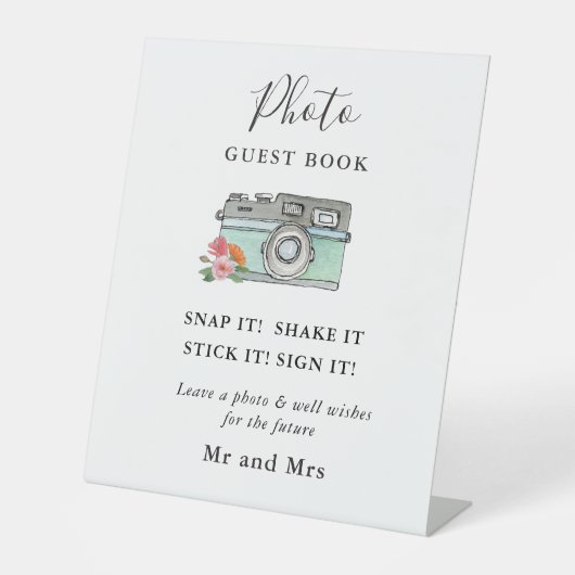 水彩写真集 台座サイン (正面)