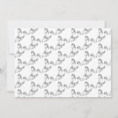 水彩写真馬の誕生日女性のカーボーイ 招待状 (裏面)