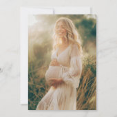 水彩写真 リトルパール ベビーシャワー 招待状 (裏面)