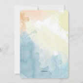 水彩写真 出生発表 案内状 (裏面)