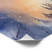 水彩冬のアート壁ポスター ポスター (コーナー)