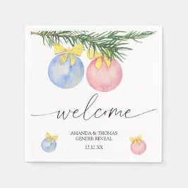 水彩冬のウェルカムジェンダーの明け スタンダードカクテルナプキン