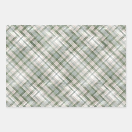 水彩冬のウッドランドクリスマスディアー ラッピングペーパーシート (正面2)