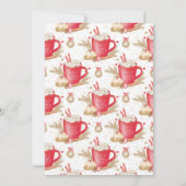 水彩冬のクッキーとココアの誕生日 招待状 (裏面)