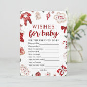 水彩冬のクリスマスベイビーゲーム 招待状 (スタンド正面)