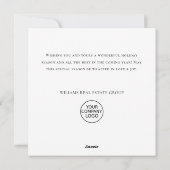 水彩冬のクリスマスランドスケープ企業の シーズンカード (裏面)