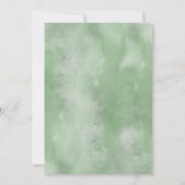 水彩冬のクリスマスリーフ結婚ズ 招待状 (裏面)