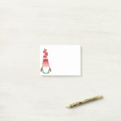水彩冬のクリスマス格言かわいいリトル ポストイット (デスク上)