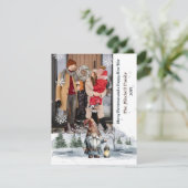 水彩冬のクリスマス格言写真 シーズンカード (スタンド正面)