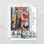 水彩冬のクリスマス格言写真 シーズンカード (正面)