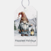 水彩冬のクリスマス格言 ギフトタグ (正面)