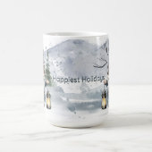 水彩冬のクリスマス格言 コーヒーマグカップ (中央)